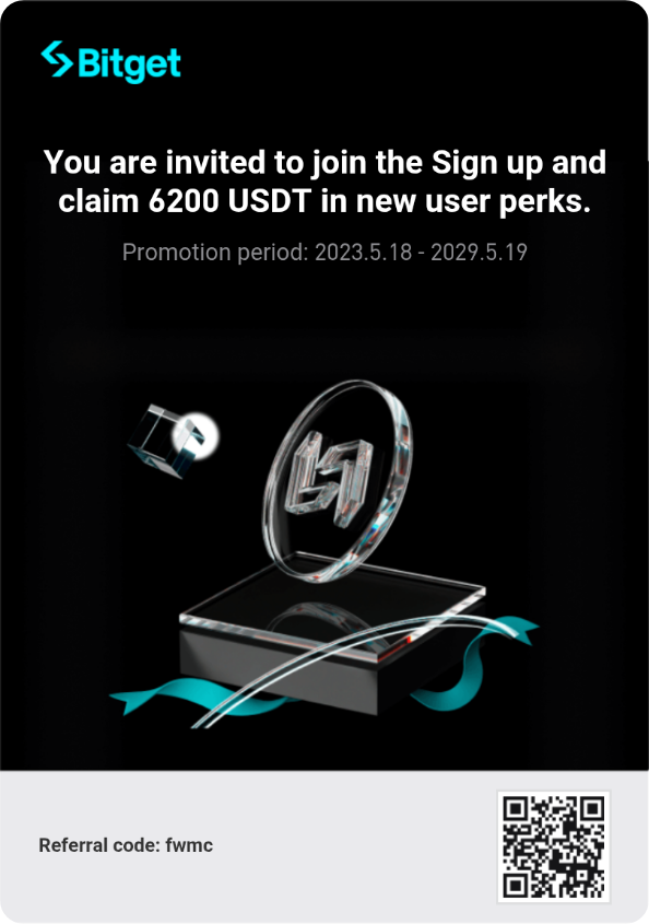 Bitget Mega Signup Bonus 6200 USDT